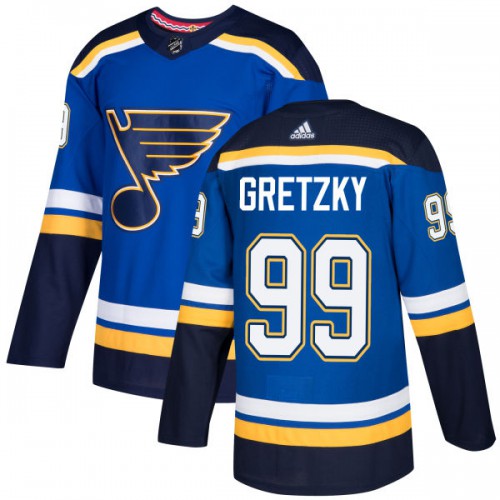 Adidas St. Louis Blues #99 Wayne Gretzky Blue Home Authentic Stitched Jersey Men's
