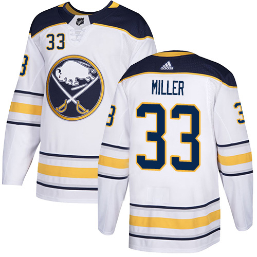 Adidas Buffalo Sabres #33 Colin Miller White Road Authentic Stitched Youth Jersey Youth