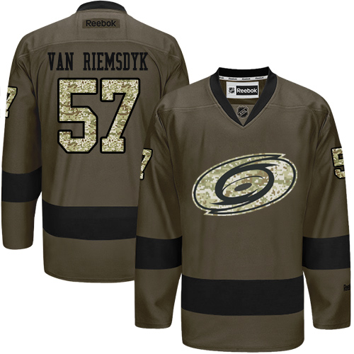 Adidas Carolina Hurricanes #57 Trevor Van Riemsdyk Green Salute to Service Stitched Youth Jersey Youth