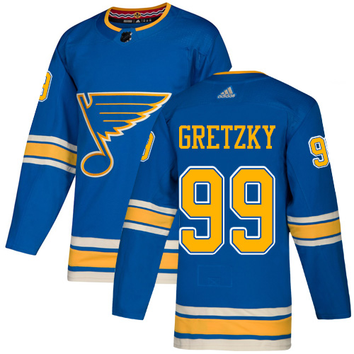 Adidas St. Louis Blues #99 Wayne Gretzky Light Blue Alternate Authentic Stitched Jersey Men's
