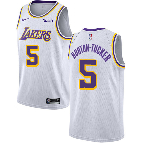 Los Angeles Lakers #5 Talen Horton-Tucker White Swingman Association Edition Jersey Mens
