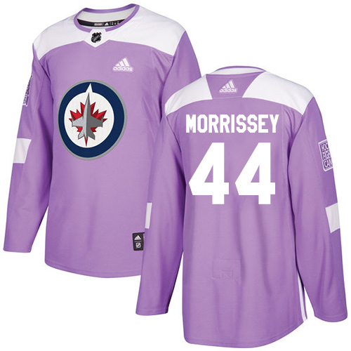 Adidas Winnipeg Jets #44 Josh Morrissey Purple Authentic Fights Cancer Stitched Jersey Men's