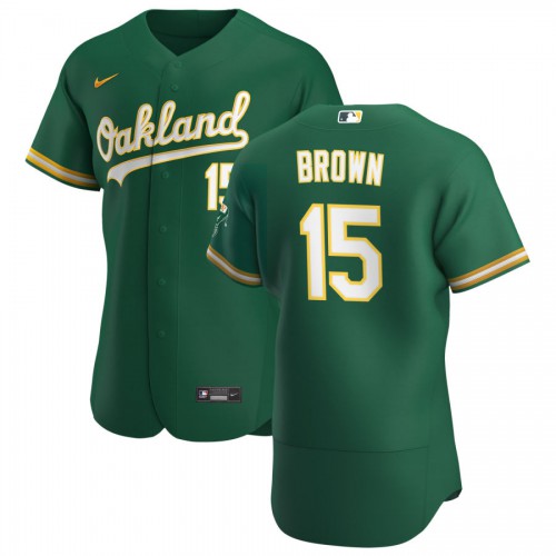Oakland Oakland Athletics #15 Seth Brown Men's Kelly Green Alternate 2020 Authentic Player Jersey Men's