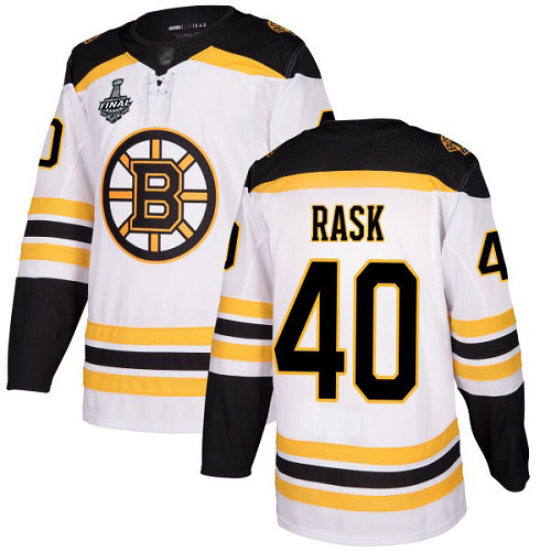 Adidas Boston Bruins #40 Tuukka Rask White Road Authentic Stanley Cup Final Bound Youth Stitched Jersey Youth