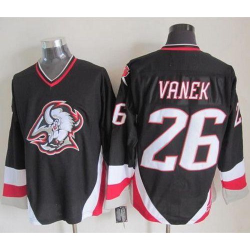 Buffalo Sabres #26 Thomas Vanek Black CCM Throwback Stitched Jersey Men's