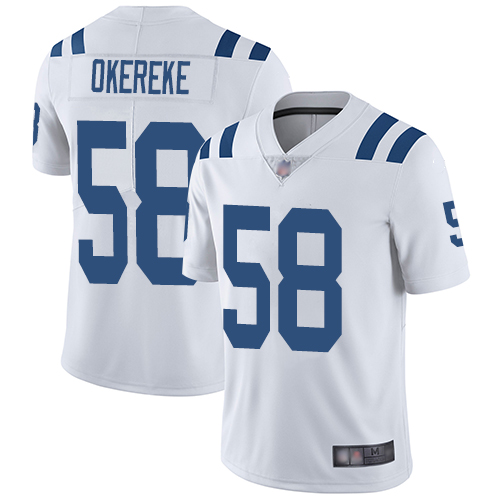 Indianapolis Colts #58 Bobby Okereke White Men's Stitched Vapor Untouchable Limited Jersey Men's