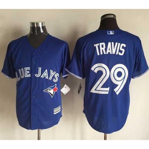 Toronto Blue Jays #29 Devon Travis Blue New Cool Base Stitched Jersey Men's