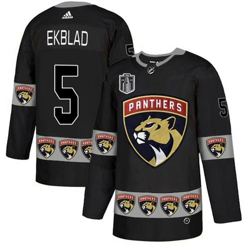 Adidas Lightning #5 Aaron Ekblad Black 2023 Stanley Cup Final Patch Authentic Team Logo Fashion Stitched Youth Jersey