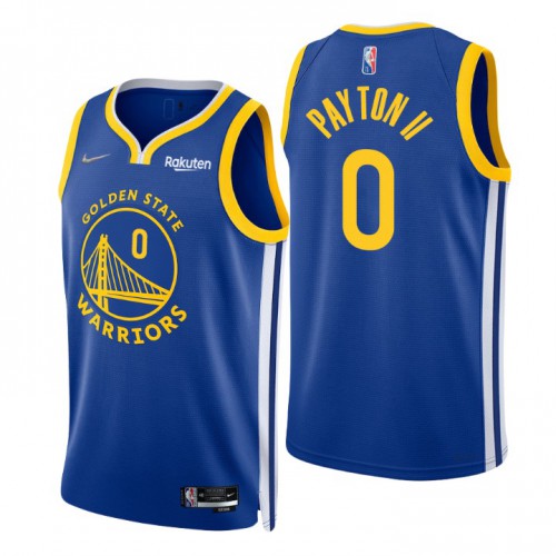Golden State Warriors #0 Gary Payton II Royal Mens 2021-22 75th Anniversary Diamond Swingman Jersey - Icon Edition Mens
