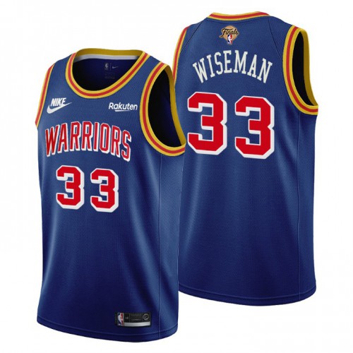 Golden State Golden State Warriors #33 James Wiseman Womens Releases Classic Edition 2022 Finals 75th Anniversary Jersey Blue Womens