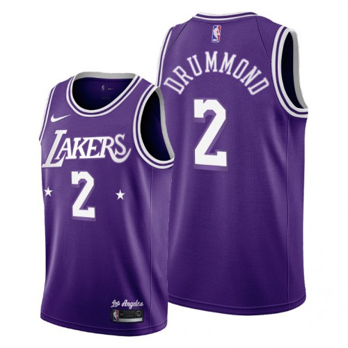 Los Angeles Los Angeles Lakers #2 Andre Drummond Womens 2021-22 City Edition Purple Jersey Womens