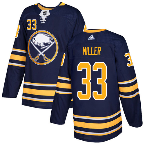 Adidas Buffalo Sabres #33 Colin Miller Navy Blue Home Authentic Stitched Jersey Men's